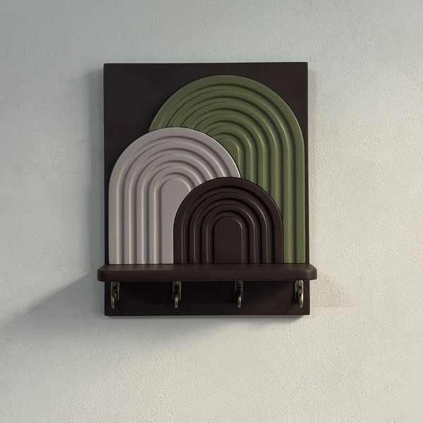 Designer wall key holder in Art Deco style