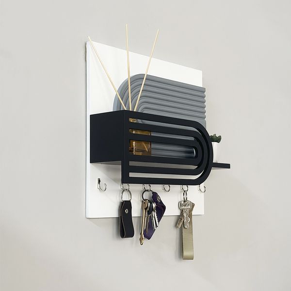Designer key holder with shelf