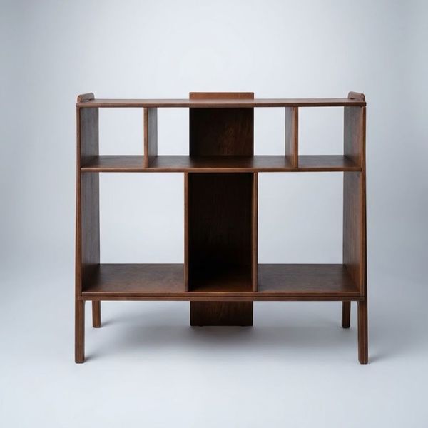 Wooden vinyl record rack