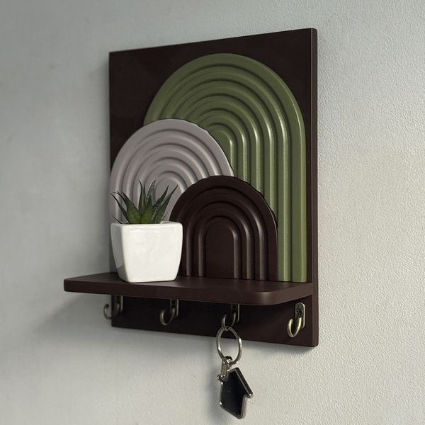 Designer wall key holder in Art Deco style