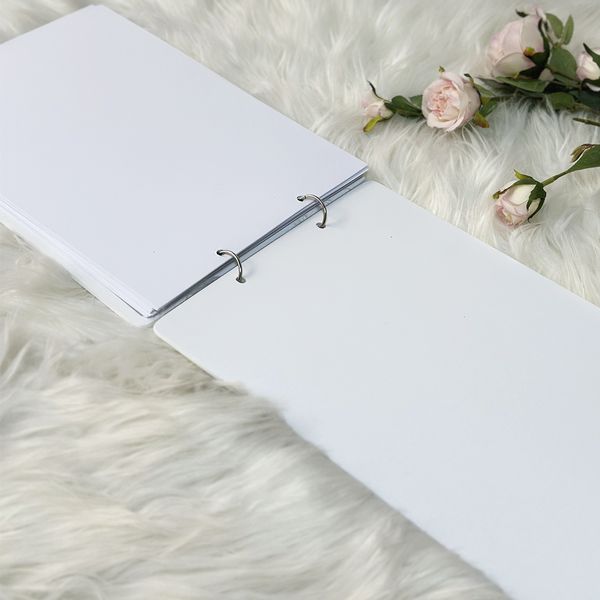 Wedding album for guests' wishes with engraving