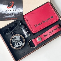 Set with car fragrance as a gift for the car owner