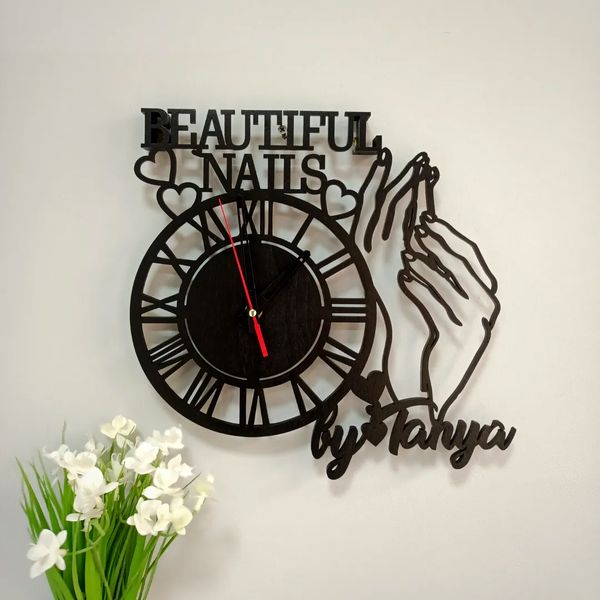 Wall clock for a beauty salon, manicurist