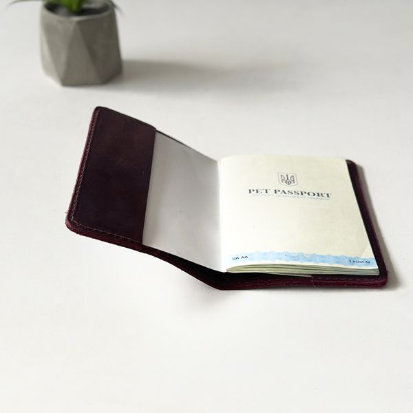 Leather cover for veterinary passport