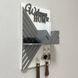 Designer wall key holder in white and silver