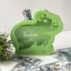 Piggy bank in the shape of a capybara in green color