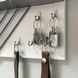 Designer wall key holder in white and silver