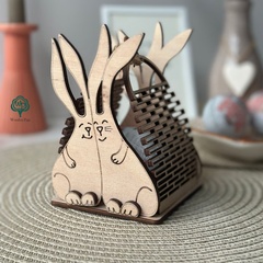 Small Easter basket "Bunnies"