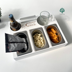 Personalized tray for beer and snacks