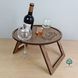 Дерев'янний столик для вина зі складними ніжками та персональним гравіюванням фото 1