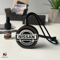 Car air freshener with car brand "Nissan"