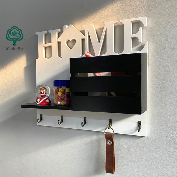 Shelf for keys with hooks in the hallway HOME modern