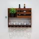 Wooden wine rack for alcohol and glasses Glory