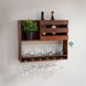 Wooden wine rack for alcohol and glasses Glory