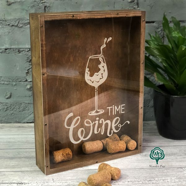 Piggy bank for wine corks for the interior "Time wine"