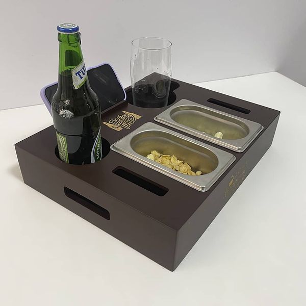 Beer organizer in brown