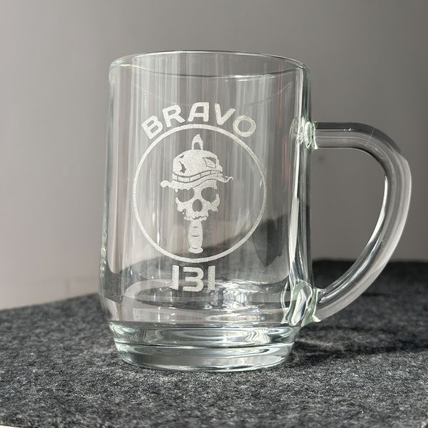 A beer glass as a gift for a man with an inscription