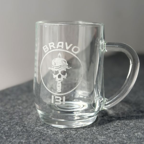 A beer glass as a gift for a man with an inscription