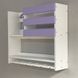 White and lavender liquor and glass shelf
