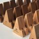 Wooden phone stand with company logo
