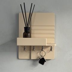 Designer key holder in cream color