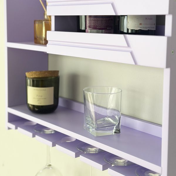 Designer shelf for alcohol and glasses Glory