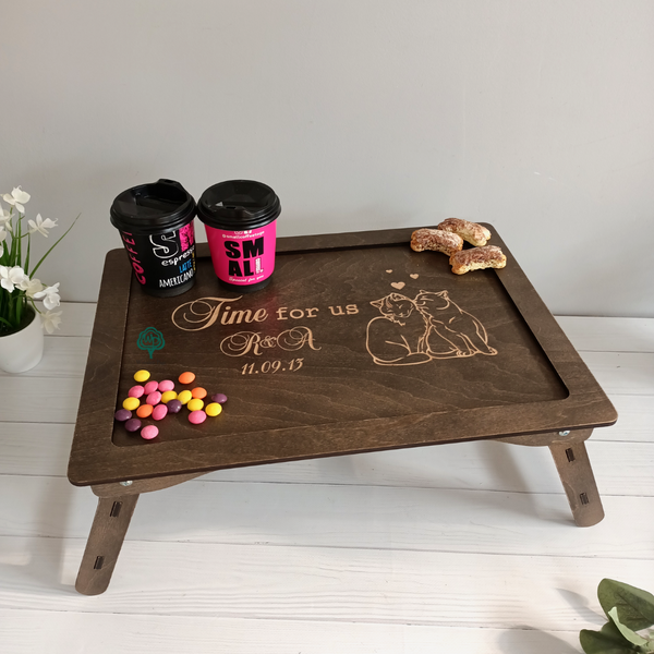 Breakfast table as a gift for a girl