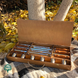 Подарочный набор для шашлыка куму: шампура, коробка, стаканы фото 3