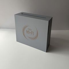 Поличка-коробка для роутера WI-FI в сірому кольорі