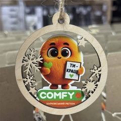 Christmas tree decoration with logo printing