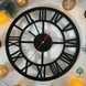 Декоративний годинник для оселі з фанери, діаметр 35 см фото 1