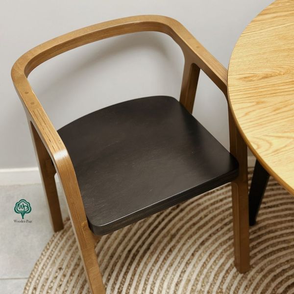 Designer chair for home made of wood