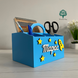 Bright pencil holder with a name as a gift for a schoolchild
