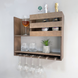Kitchen shelf for wine and glasses Glory