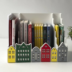 Children's desktop book organizer with 3 sections