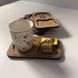 Wooden cup coasters for dentistry with logo
