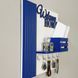 Designer wall key holder in blue and black colors