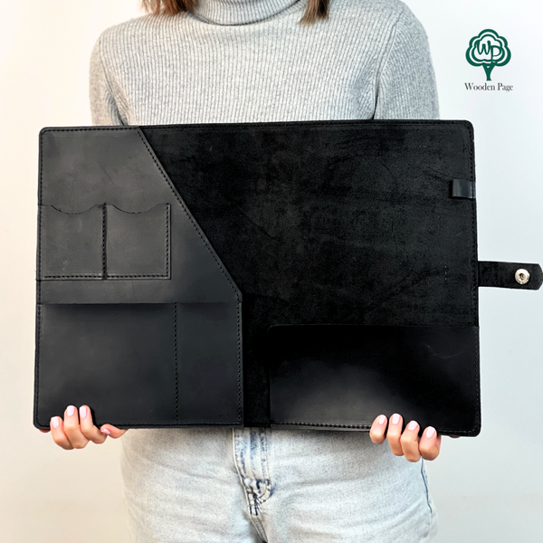 Leather document folder as a gift for a lawyer