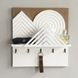 Designer key holder with geometry and shelf