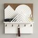 Designer key holder with geometry and shelf