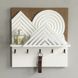 Designer key holder with geometry and shelf