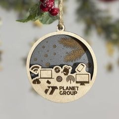 Новогодняя игрушка на елку с логотипом