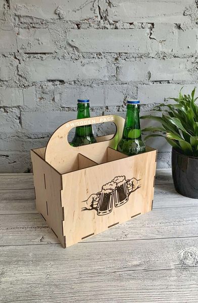 Beer organizer box for 6 bottles
