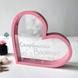 Personalized piggy bank in the shape of a heart