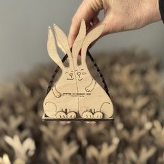 Small Easter basket "Bunnies" with logo