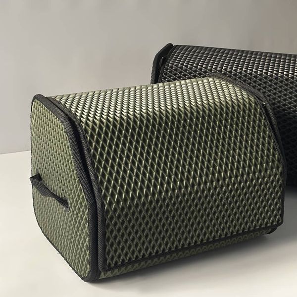 Car organizer for storing small items in khaki color
