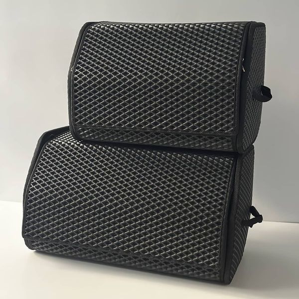 Car organizer for storing small items in khaki color