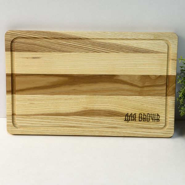 Set of kitchen boards with engraving for meat, vegetables and fruits