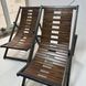 Wooden chaise lounge with flexible backrest