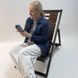 Wooden chaise lounge with flexible backrest